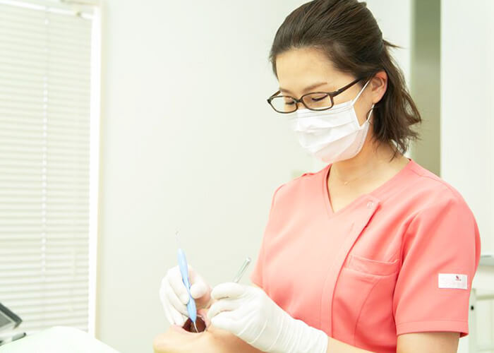 担当歯科衛生士によるプロの目線で、お口の健康を管理